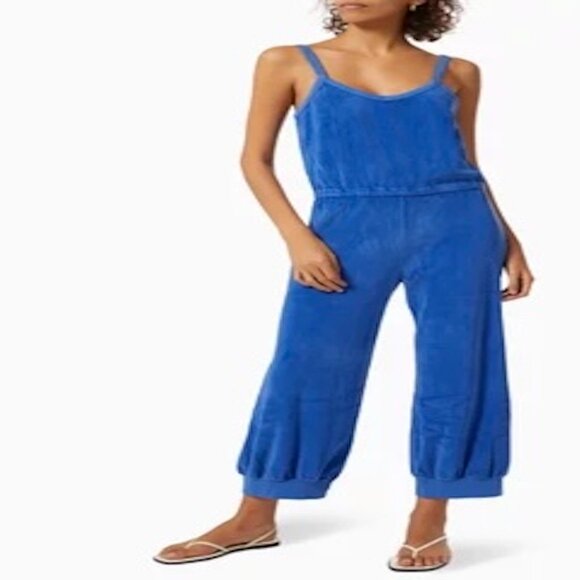 SUZIE KONDI Women Blue Beach Jumpsuit Size S